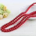 Round Ball Shape Glass Pearls in Bulk UA74 Siam Necklace Making Glass Pearls Wholesale